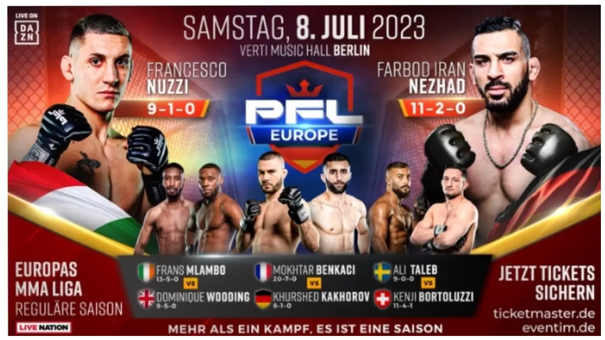 Professional Fighters League announces inaugural 'PFL Europe' season events  in UK, Germany, France, Ireland